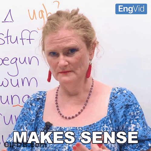 Woman In Front Of Whiteboard Saying Makes Sense GIF