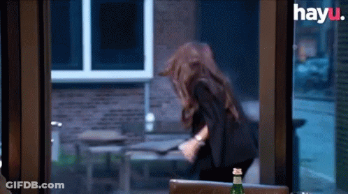Woman In Front Of Window With Hayu GIF