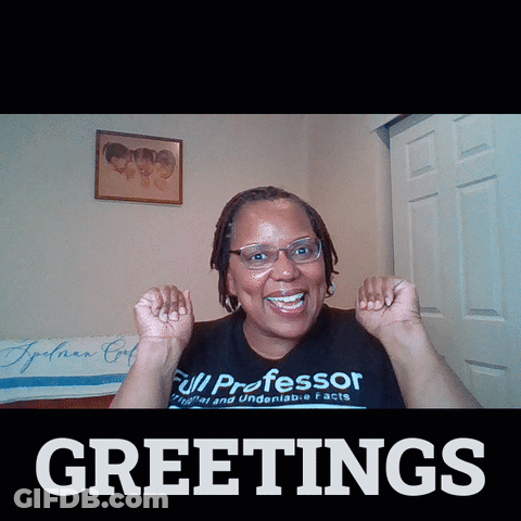Woman In Full Professor T-Shirt Smiling GIF