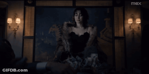 Woman In Fur Coat Holding Money Saying Go Ahead GIF