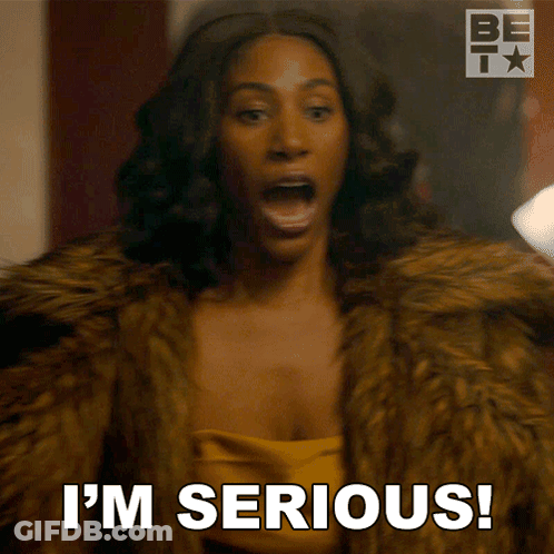 Woman In Fur Coat Saying I'm Serious GIF