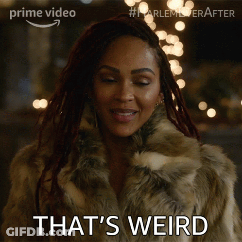 Woman In Fur Coat Saying That's Weird GIF