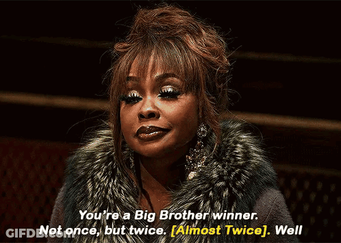 Woman In Fur Coat Says You're A Big Brother Winner Not Once But Twice GIF