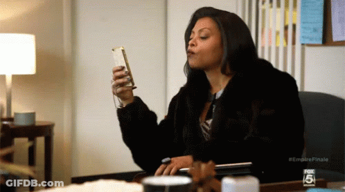 Woman In Fur Coat Taking Selfie GIF