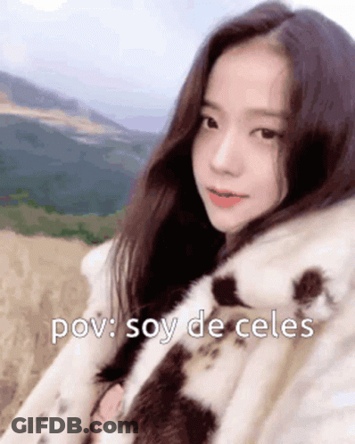 Woman In Fur Coat With POV Soy De Celes GIF