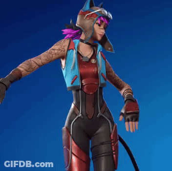 Woman In Futuristic Outfit Waving GIF