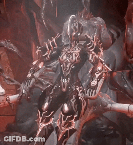 Woman In Futuristic Suit Surrounded By Monsters In Video Game GIF