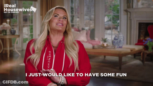Woman In Givenchy Jacket Saying I Just Would Like To Have Some Fun GIF