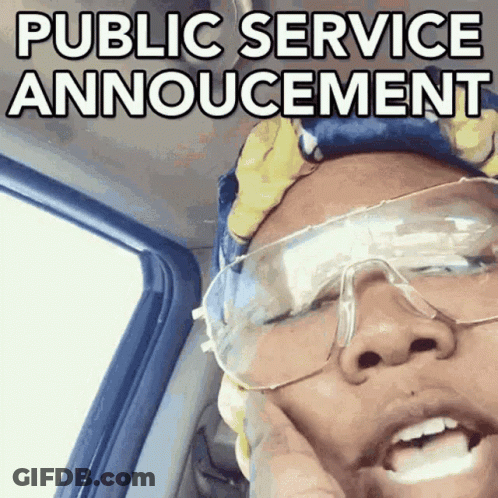Woman In Glasses And Head Scarf Public Service Announcement GIF
