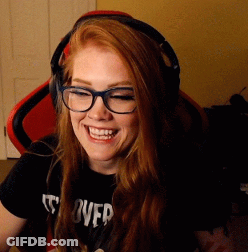 Woman In Glasses And Headphones Smiling Black Shirt Saying It's Over GIF