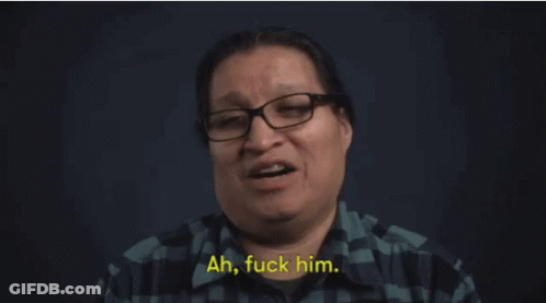 Woman In Glasses And Plaid Shirt Says Yeah Fuck Columbus GIF