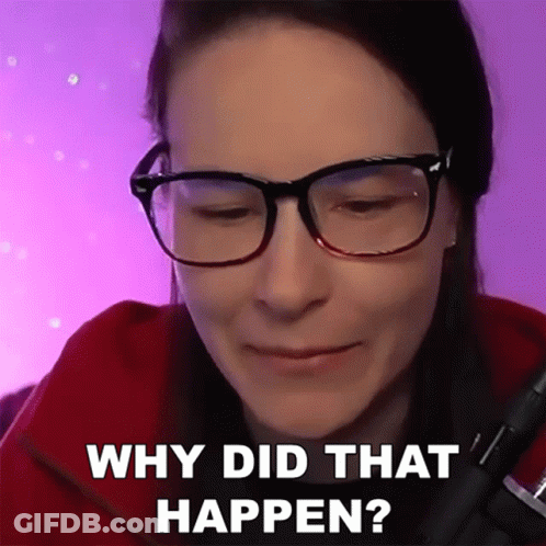 Woman In Glasses And Red Jacket Asking Why GIF