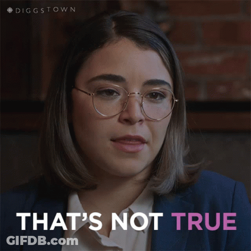 Woman In Glasses And Suit That's Not True GIF