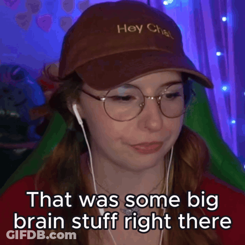 Woman In Glasses Hat Saying Hey Chat GIF