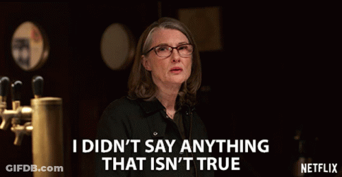 Woman In Glasses Says I Didn't Say Anything That Isn't True GIF