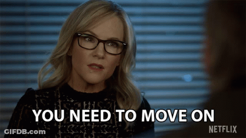 Woman In Glasses Says You Need To Move On GIF
