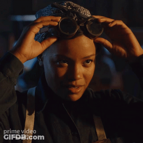 Woman In Goggles And Bandana Saying Prime Video GIF