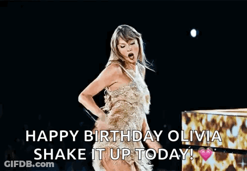Woman In Gold Dress Dancing With Microphone GIF