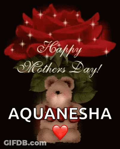 Woman In Gold Dress Saying Happy Mother's Day GIF