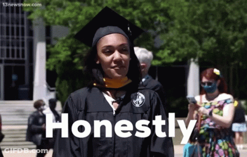 Woman In Graduation Cap And Gown GIF