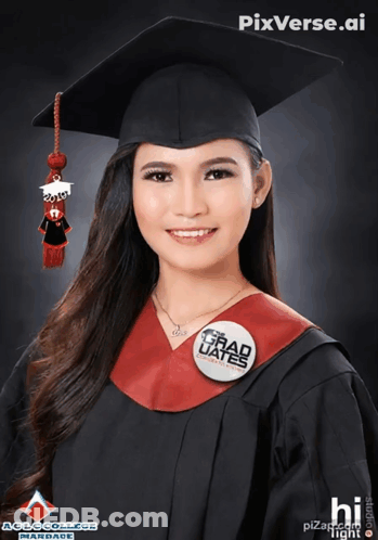 Woman In Graduation Cap And Gown GIF