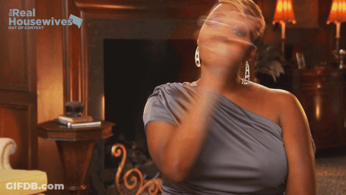 Woman In Gray Dress Real Housewives Out Of Context GIF