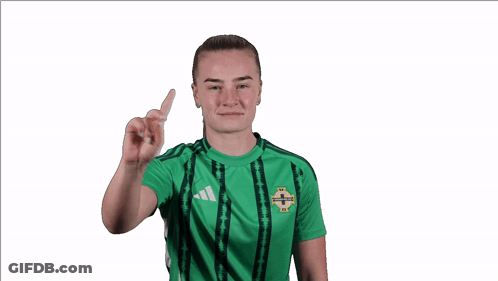 Woman In Green Adidas Shirt Holding Card GIF
