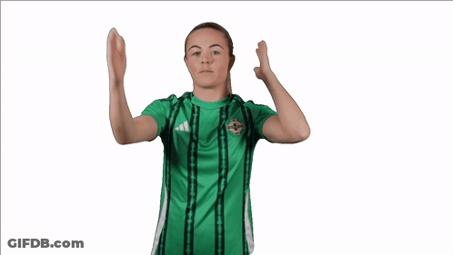 Woman In Green Adidas Shirt Thumbs Up GIF