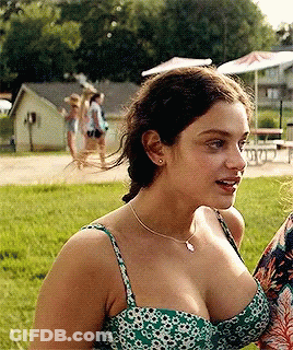 Woman In Green And White Floral Bra Field GIF