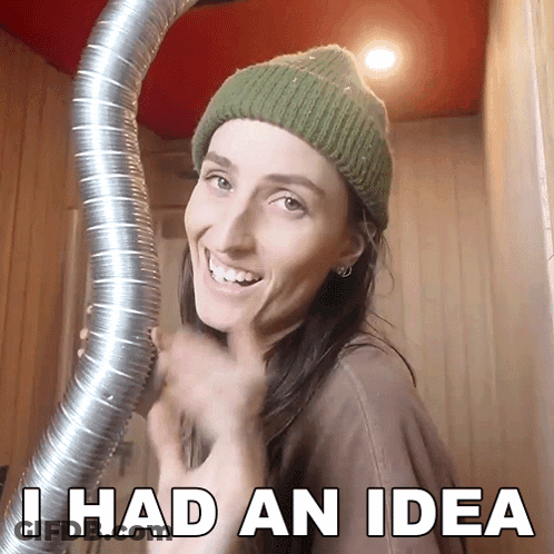 Woman In Green Beanie Smiling I Had An Idea GIF