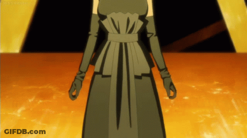 Woman In Green Dress And Black Gloves GIF