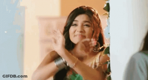 Woman In Green Dress Clapping GIF