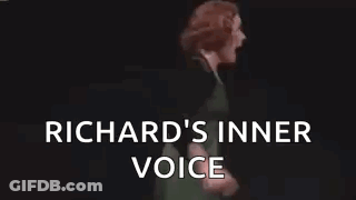 Woman In Green Dress Singing Richard's Inner Voice GIF