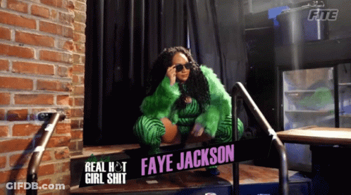 Woman In Green Fur Coat Faye Jackson GIF