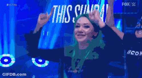 Woman In Green Head Scarf This Sunday Sign GIF