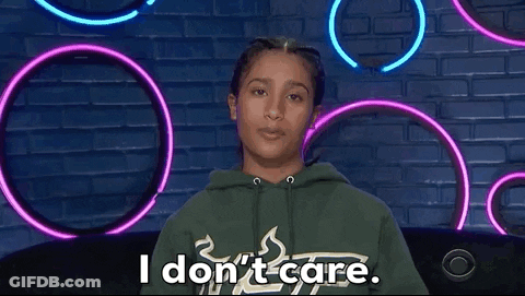 Woman In Green Hoodie Saying I Don't Care GIF