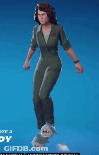 Woman In Green Jumpsuit Dancing GIF