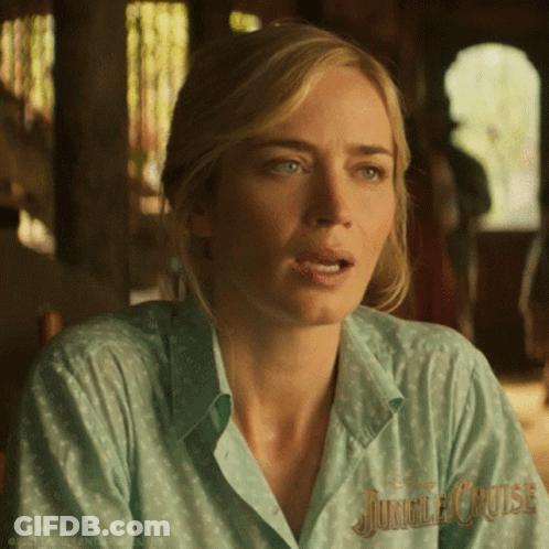 Woman In Green Jungle Cruise Shirt GIF