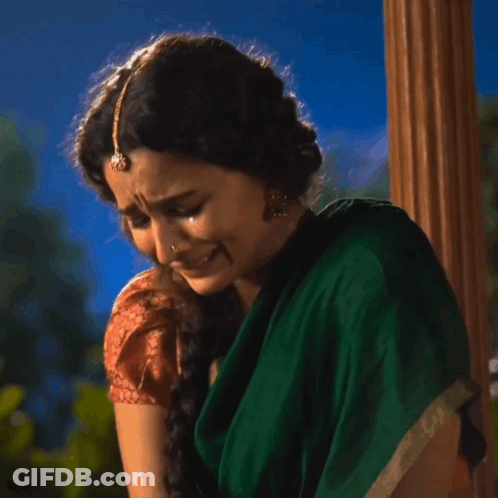Woman In Green Saree With Nose Ring GIF