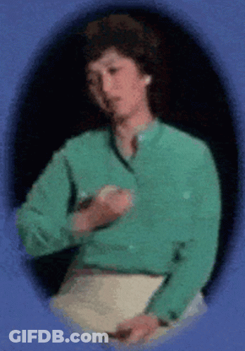 Woman In Green Shirt GIF