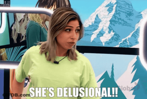 Woman In Green Shirt Saying She S Delusional GIF