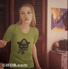 Woman In Green Shirt With Black Cat GIF