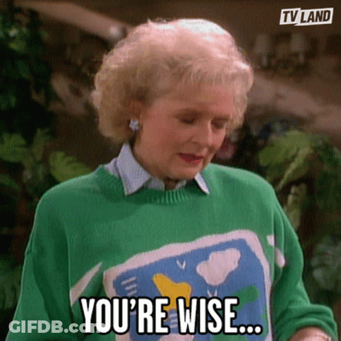 Woman In Green Sweater Saying You're Wise GIF