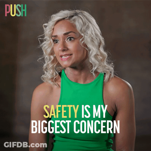 Woman In Green Tank Top Safety Is My Biggest Concern GIF