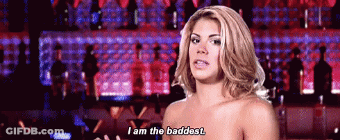 Woman In Green Tank Top Says Look At You Getting All Ratchet GIF