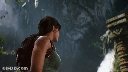 Woman In Green Tank Top With Backpack GIF