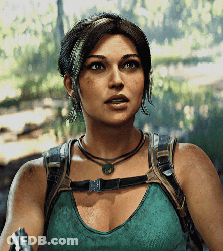 Woman In Green Tank Top With Green Pendant And Buckle GIF