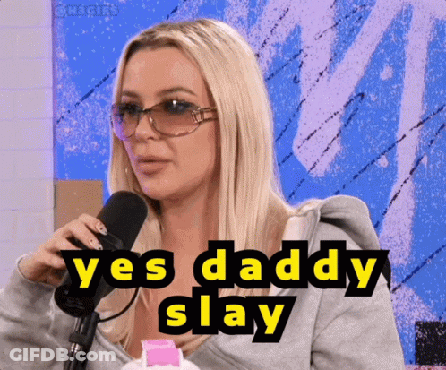 Woman In Grey Hoodie Sunglasses Says Yes Daddy Slay GIF