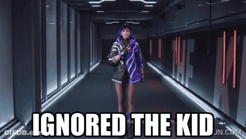 Woman In Hallway Ignored The Kid GIF