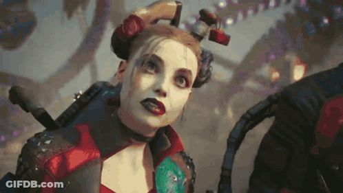 Woman In Harley Quinn Costume GIF